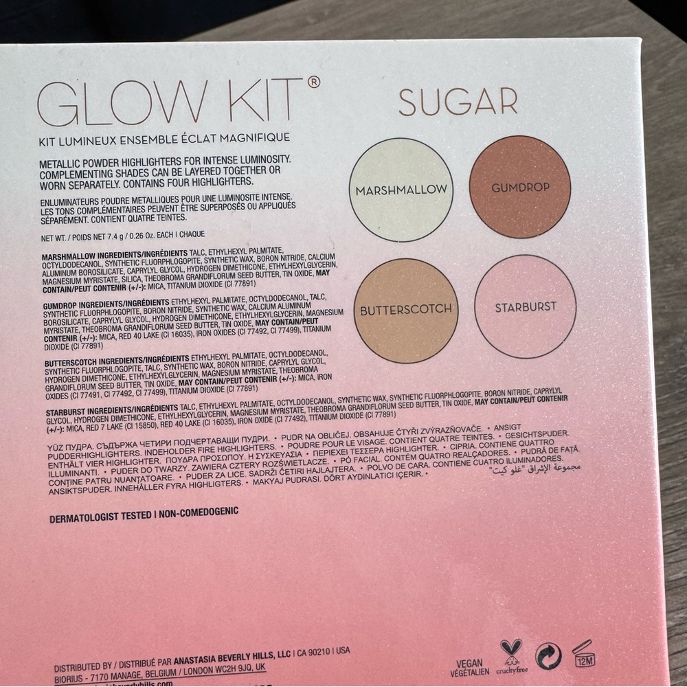 Anastasia BEVERLY HILLS GLOW SUGAR KIT / METALLIC POWDER HIGHLIGHTERS + brush - Picture 5 of 5